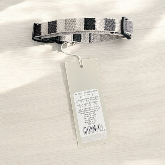 NEW HBC Stripes Sterling Stripe Dog Collar Size XS/S Pet Black Gray Adjustable - Picture 3 of 7
